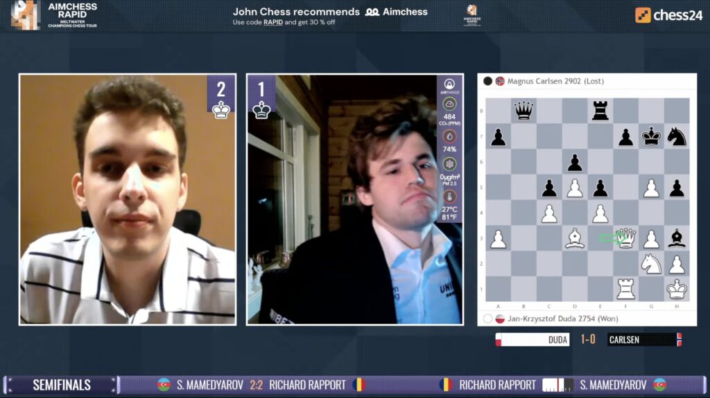 chess24 - Magnus Carlsen beats INDIAN NO.1 Gukesh D.